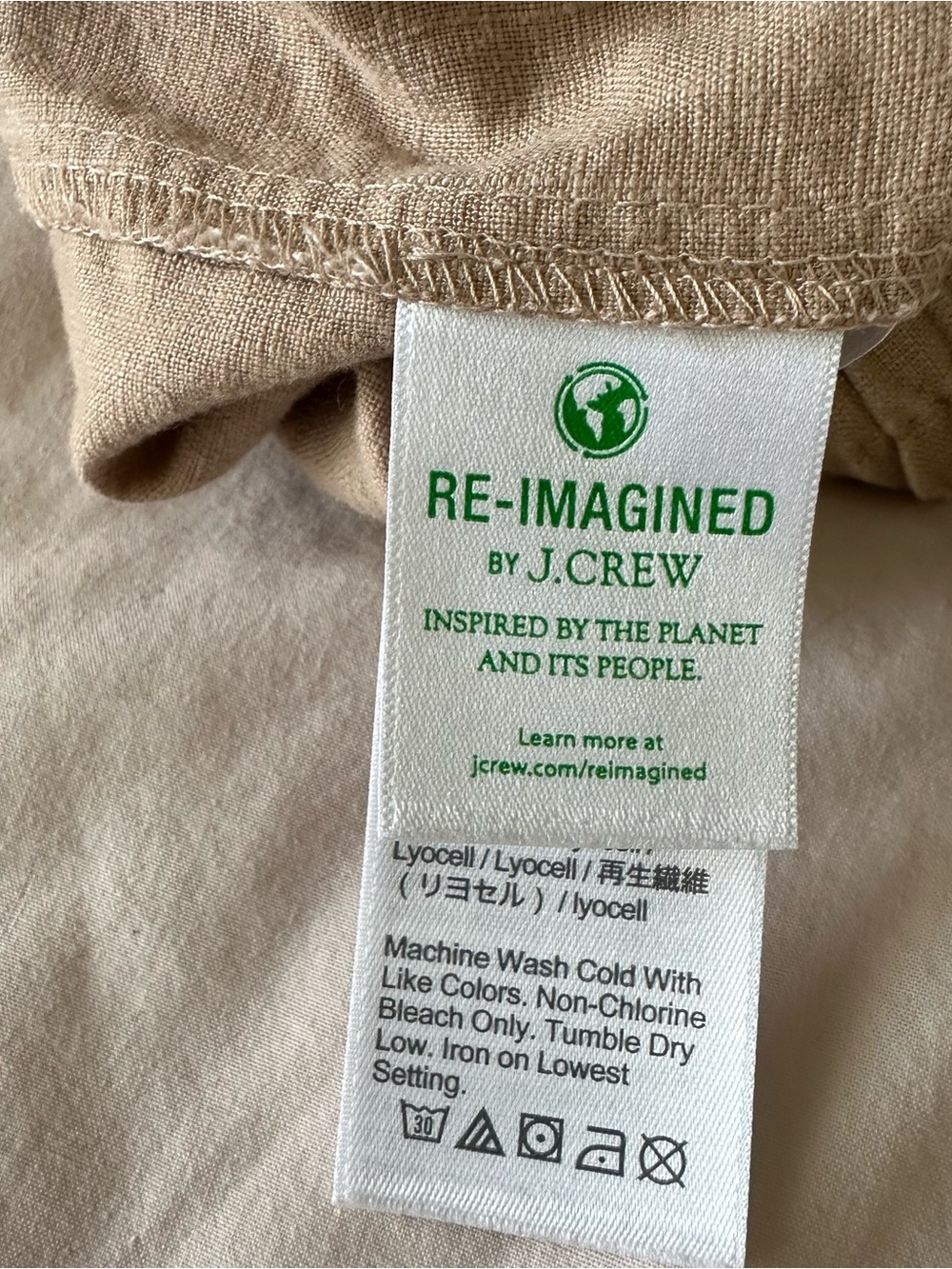 J.Crew Tan Linen Blend Pants Drawstring Elastic Waist Cropped Women’s Size XL - Picture 11 of 11